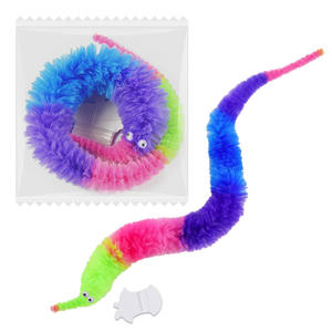 Ver magique classique aux couleurs arc-en-ciel, 23 cm, ver moelleux et torsadé, accessoire de magie, jouet en peluche pour enfants - Product Image 2