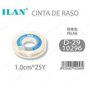 Nastro in Raso Ilan 1.0cm 25Y Colore Perla D-29 - Product Image 3