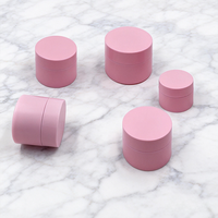 Pot cosmétique vide en plastique PP dépoli à double paroi, blanc, rose, bleu, avec logo personnalisé imprimé, 5g, 10g, 15g, 30g, 50g, 100g, 150g