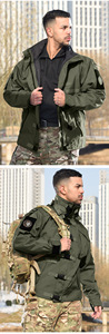 HAN WILD Outdoor Tacticoy Chaqueta de invierno Resiste el frío Camuflaje Cálido Abrigo impermeable Chaqueta táctica para hombres - Product Image 4