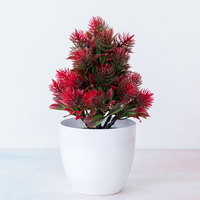 Simulation Aiguilles De Pin Plantes Artificielles En Pot Faux Bonsaï Vert Bureau De Bureau