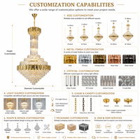 Lampu Plafon Kristal LED Mewah Gaya Desain Midcentury, Lampu Gantung Mewah untuk Gereja Muslim, Suspensi Kaca Murano