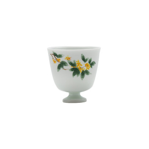 White Porcelain Hand-painted Osmanthus Stem Tea Cup Thin-walled Ceramic Individual Cup Kung Fu Tea Set Master Cup Single Cup - Product Image 5
