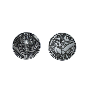 Moneda de recuerdo vintage de la película Magic TV, moneda antigua de plata con doble cara tallada, varita mágica, colección de monedas Golden Eater - Product Image 1