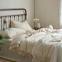Parure de lit en coton bohème à franges, double gaze respirante, ensemble quatre pièces pour hôtel, taies d'oreiller, taille personnalisée, certifiée OEKO-TEX