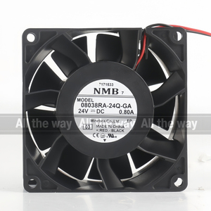 Mới Ban Đầu Nmb 5V 12V 48V <span class=keywords><strong>DC</strong></span> 24V 0.80A <span class=keywords><strong>AC</strong></span> EC 8038 80X80X38mm 8Cm Biến Tần Không Khí Cao Khối Lượng Hai-Dây 08038ra-24q-GA Quạt Làm Mát - Product Image 4