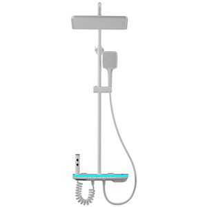 Tunggal Semua tembaga Booster kamar mandi kuningan kepala pancuran kunci Piano tampilan Digital lembut keramik suasana lampu konstan - Product Image 5