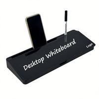 Ordinateur bureau Pad Stand petit tableau blanc de bureau en verre magnétique avec boîte organisateur écriture manuscrite multi-fonction bureau w