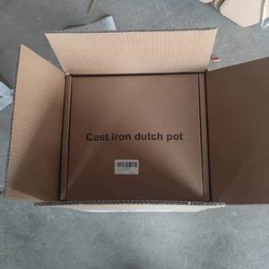 Durabilité chinoise 26cm casserole pré-assaisonnée noire ronde double poignées casserole de cuisson en fonte marmite à soupe marmite - Product Image 6