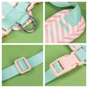 Kain lembut warna-warni dan anyaman Mesh kontrak warna bernapas Platice atau aksesoris logam untuk berjalan anjing <span class=keywords><strong>Harness</strong></span> - Product Image 4