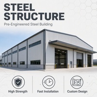 Bâtiment préfabriqué en structure d'acier, entrepôt, atelier à ossature métallique, conception personnalisée pour la logistique d'usine