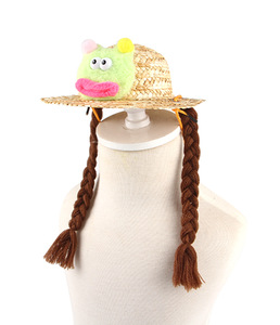 Accesorio para Mascotas, Divertido Sombrero de Paja para Perros Pequeños y Medianos, Lindos Sombreros de Paja para Perros, Mini Sombrero de Paja para Mascotas, Gatos - Product Image 3