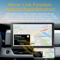 SEMAITU 7/9/10 pouces 2 + 32G autoradio avec GPS Android tableau de bord stéréo Auto électronique Compatible avec Apple Carplay