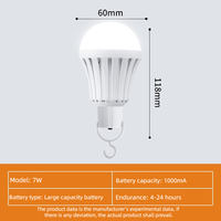 5W 7W 9W 12W 15W E27 B22 LED Ampoule de secours avec chargement automatique USB rechargeable 4-24H Endurance 3000-6500K Color Temp
