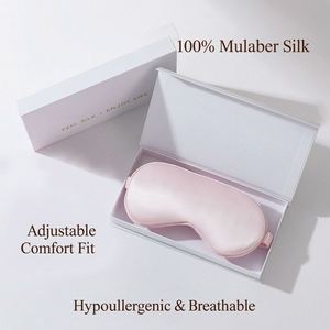 Masque de sommeil 100 % soie de mûrier avec sangle élastique réglable, doux et respirant, idéal pour les voyages, la nuit et comme cadeau d'anniversaire - Product Image 2