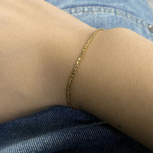 EManco Bijoux fins <span class=keywords><strong>Bracelet</strong></span> en or 18 carats minimaliste étanche pour hommes <span class=keywords><strong>Bracelet</strong></span> à maillons en <span class=keywords><strong>fil</strong></span> d'acier inoxydable 316 pour hommes - Product Image 6