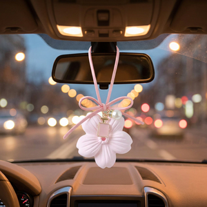 Ambientador de yeso sólido con forma de flor y aroma duradero, evaporación natural, decoración elegante para el interior del coche - Product Image 6