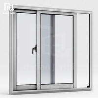 Desain Kisi Jendela Geser Horizontal Minimalis Modern yang Dapat Disesuaikan, Kedap Suara, Tahan Air, Berstandar Energy Star, UPVC untuk Dapur