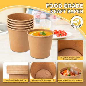 Emballage alimentaire jetable écologique en papier kraft biodégradable, forme personnalisée, pour camping et restauration rapide - Product Image 2