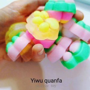 TPR pied plaque couleur transparent décompression presser jouets pour enfants populaire 2024 nouveau - Product Image 5