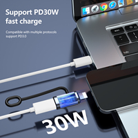 Konverter transmisi Data kecepatan tinggi 480M, adaptor USB C pengisian Cepat Ap pria USB C wanita konektor OTG untuk ponsel
