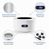 Nettoyeur à ultrasons électrique portable GT-F6 pour bijoux et prothèses dentaires, 40 kHz, numérique, 750 ml, usage domestique