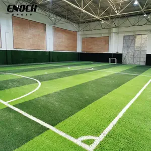 ENOCH-Hierba de fútbol artificial de alta densidad para cancha de fútbol, color verde claro y verde oscuro