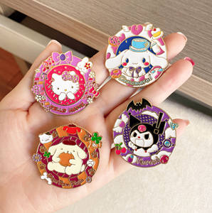 Nuovi Spille Personalizzate in Lega Elettroplaccata a Tema Cartoni Animati - Spilla in Metallo Melody Jade Dog Kuromi - Spille Unisex per Scuola - Product Image 3