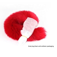 SM Sex Fox Tail Anal Plug Butt Plug Silver Stainless Steel Bud Plug Role Play Fetish Handcuffs Adult Game Holiday Gift