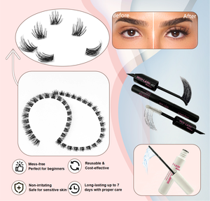 ขนตา<span class=keywords><strong>ปลอม</strong></span>แบบกลุ่มขนตา<span class=keywords><strong>ปลอม</strong></span>แบบโค้งงอได้กำหนดโลโก้ได้เอง - Product Image 3
