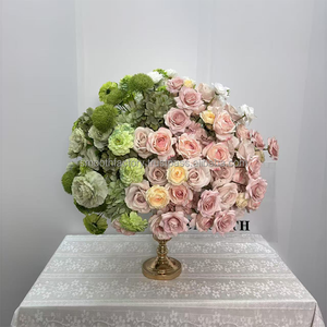 LEDA Fournitures de décoration pour événements et fêtes, centre de table floral en soie, combinaison de couleurs, boules de fleurs artificielles pour mariage - Product Image 2