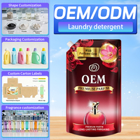 Adoucissant textile liquide parfumé à la rose 2L, détergent pour vêtements et linge d'hôtel, nettoyage domestique OEM ODM