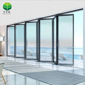 <span class=keywords><strong>Porte</strong></span> <span class=keywords><strong>Pliante</strong></span> Française Moderne en Aluminium Nouveau Bi Fold Verre Accordéon <span class=keywords><strong>Patio</strong></span> Partition Portes Coulissantes <span class=keywords><strong>Prix</strong></span> Usine pour Villa Intérieur - Product Image 2