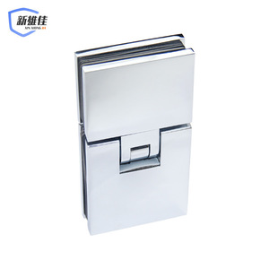 Charnière de porte de douche Xin Xiong Jia en acier inoxydable brossé, 180 degrés, quincaillerie pour porte en verre, accessoire de salle de bain - Product Image 4
