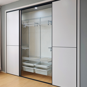 Armarios de Pared Extensibles y Bloqueables de MDF <span class=keywords><strong>con</strong></span> <span class=keywords><strong>Puertas</strong></span> Corredizas para Apartamento, Dormitorio, Taller, Sala de Estar y Comedor - Product Image 4