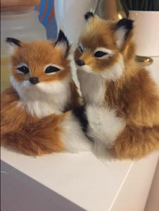 Statuetta di <span class=keywords><strong>Volpe</strong></span> in Pelliccia Sintetica, Ornamento Realistico e Adorabile, <span class=keywords><strong>Volpe</strong></span> Tassidermizzata - Product Image 2