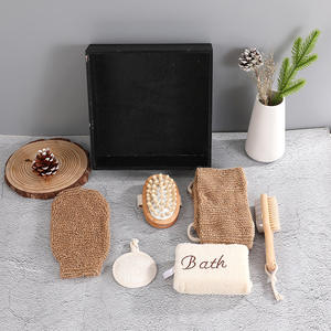 Set Mandi Sisal Enam Buah dengan Sarung Tangan Luffa Batu Apung Dua Sisi Kotak Hadiah Lumpur Dari Cina - Product Image 6