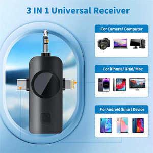 Microphone cravate sans fil mini connecteur 3 en 1, micro-cravate sans fil mains libres pour téléphone portable, TikTok, <span class=keywords><strong>YouTube</strong></span> - Product Image 6