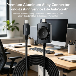 Cable de Carga Rápida 2 en 1 Tipo C PD de 100 W, Cargador Inalámbrico Magnético para Relojes IOS Serie Ultra <span class=keywords><strong>SE</strong></span>, Trenzado de Nailon - Product Image 5