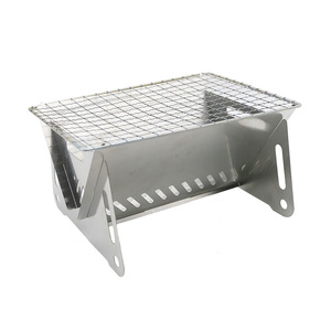 Parrilla plegable grande para exteriores, estufa de acero inoxidable, suministros para acampar, parrilla portátil de carbón, para asar carne - Product Image 5