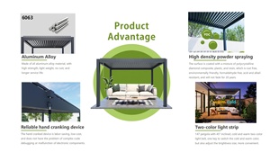 Pérgola Moderna de Aluminio con Persianas Eléctricas Blancas, de Alta Gama, para Villas de Lujo, Refugio junto a la Piscina - Product Image 3