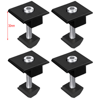 Klem Tengah Aluminium Inter Black Mid Clamp untuk Panel Surya, Aksesoris dan Komponen Pemasangan Panel Surya