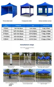 Tente de réception personnalisée pour événements sportifs 2026, gazebo d'extérieur avec cadre en aluminium et logo, auvent pliable - Product Image 4