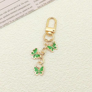 Creative DIY Metal Keychain Pendant New Ins Colorful Butterfly Oil Drop Earphone Case Bag Decoration Cartoon Style - Product Image 2