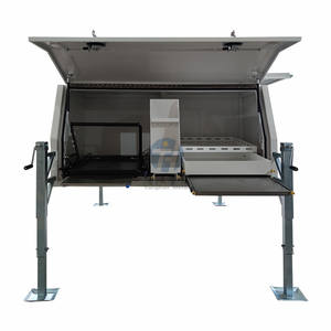 Toldo <span class=keywords><strong>de</strong></span> aluminio <span class=keywords><strong>de</strong></span> doble cabina con tobogán para nevera, despensa, <span class=keywords><strong>caja</strong></span> <span class=keywords><strong>de</strong></span> <span class=keywords><strong>herramientas</strong></span> y patas <span class=keywords><strong>de</strong></span> gato ajustable para camioneta 4x4/coche/camión, 2100mm - Product Image 3