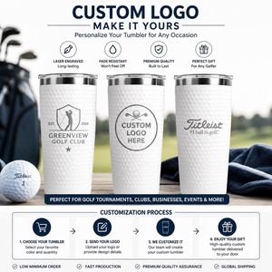 Custom logo 20oz Father Leak-proof Cover Travel <b>Coffee</b> Mug Gift Stainless Steel Vacuum Insulated 20 oz Golf Ball Tumbler - Product Image 4