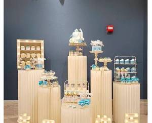 Support à dessert cylindrique pliable moderne pour mariage, <span class=keywords><strong>colonne</strong></span> <span class=keywords><strong>romaine</strong></span> en papier, décoration d'allée, vitrine de magasin, décoration de fête d'anniversaire - Product Image 3