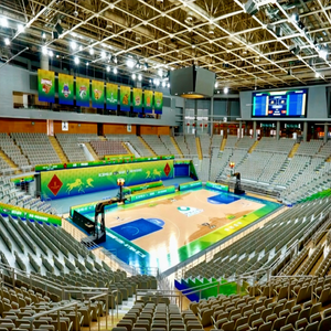 MERRY LOCK Cancha Deportiva Interior Portátil Personalizable, Ecológica, Duradera, de Madera de Arce Sólida Certificada, con 2 Años de Garantía, para <span class=keywords><strong>Baloncesto</strong></span> - Product Image 1