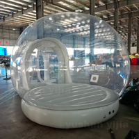 Carpa Inflable de 3m con Túnel, Carpa Burbuja Inflable Transparente para Bodas y Fiestas