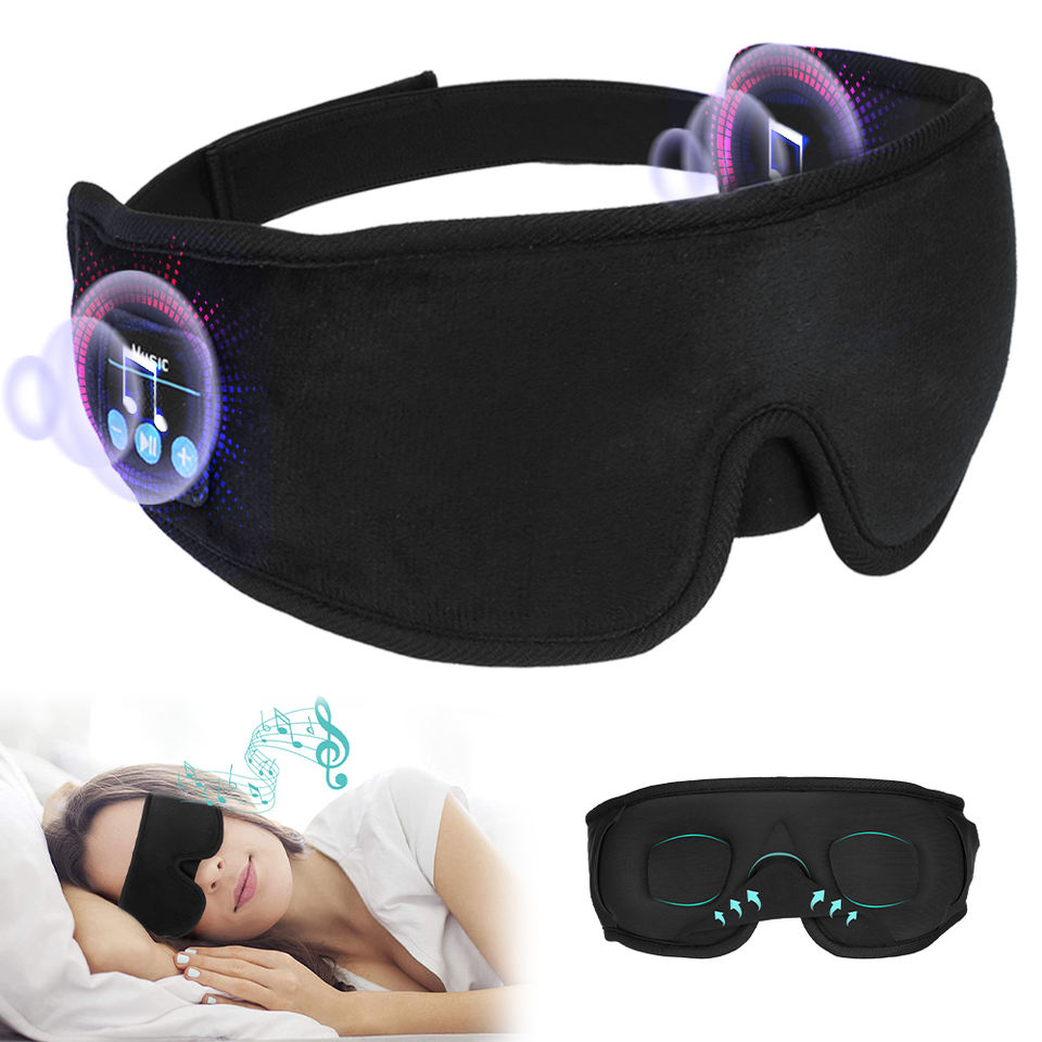 Travel Essentials - Sleep Mask with Bluetooth Headphones